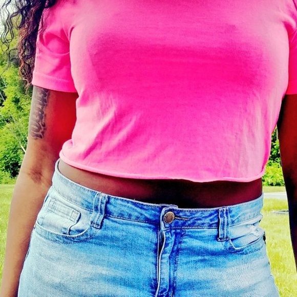 Pink Crop Tee - Picture 1 of 3